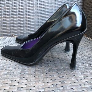 NWT Italian Black Patent All Leather 4” Heels